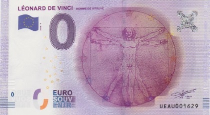 billet 0 euro souvenir  Léonard de Vinci