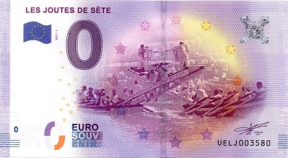 billet 0 euro souvenir  les Joutes de Sète
