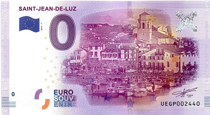 billet 0 euro souvenir  Saint Jean de Luz