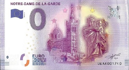 billet 0 euro souvenir notre dame de la garde