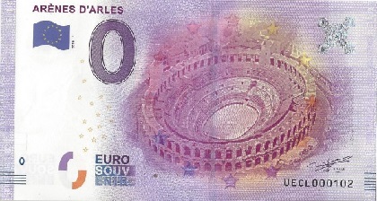 billet 0 euro souvenir arenes d'arles