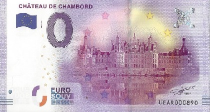 billet 0 euro souvenir château de chambord