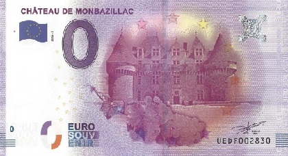 billet 0 euro souvenir château de Monbazillac