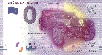 billet 0 euro souvenir cité de l'automobile