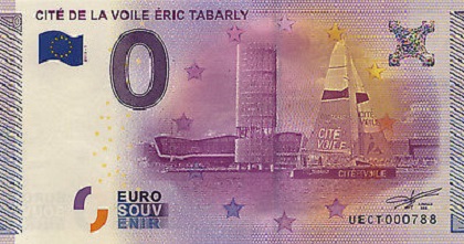billet 0 euro souvenir cité de la voile Eric Tarbarly