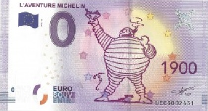 billet 0 euro souvenir l'aventure Michelin