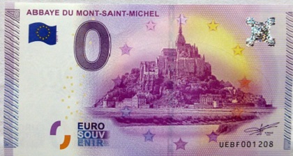 billet 0 euro souvenir Abbaye du Mont Saint Michel