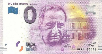 billet 0 euro souvenir musée Raimu