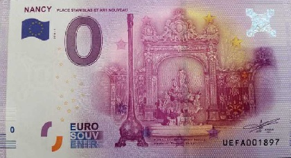 billet 0 euro souvenir Nancy