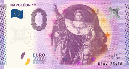 billet 0 euro souvenir Napoléon 1er
