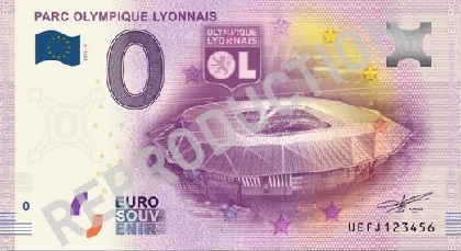 billet 0 euro souvenir Parc Olympique Lyonnais