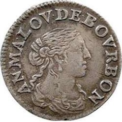 Monnaie de Dombes - 5 sols 1668 - Anne Marie Louise d'Orléans - Trévoux