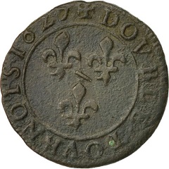 Monnaie de la principauté des Dombes - double tournoi 1627