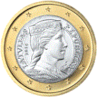 1 euro Lettonie