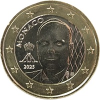 pièce 1 euro 2025 Monaco