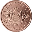 piece de 5 cent 5 centime d'euro monaco