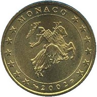 piece de 50 cent 50 centime de monaco rainier III