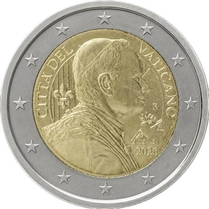 La nouvelle pièce de 2 euro du Vatican de 2026 présente le portrait du pape Léon XIV