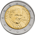 2 euro Vatican Benoit XVI