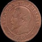 2 centimes napoleon III 1856 tete nue