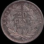 20 centimes Napoleon III tete nue