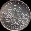 5 francs semeuse argent 1960