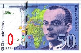 50 francs saint exupery variete sans mouton