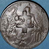 10 centimes dupuis avec croix de lorraine