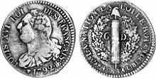 piece de 6 deniers francais 1792