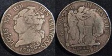 demi écu de 3 livres 1792 type français