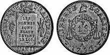 sol aux balances 1793 type française
