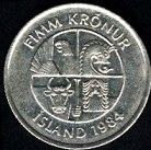 pièce de monnaie d'Islande
