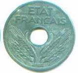 vingt centimes état francais z1941