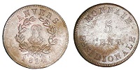 5 centimes louis XVIII 1814