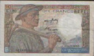 billet 10 francs mineur 1949