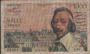 1000 francs Richelieu 1953-1957