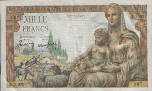 billet de 1000 francs Démeter 1943