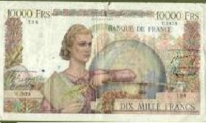 billet 10000 francs Génie français 1951