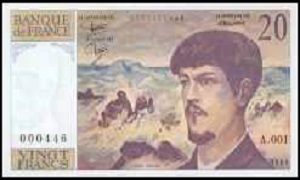 billet de 20 francs Debussy 1980-1997