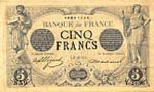 billet de 5 francs noir 1873