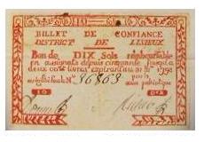 billet de confiance de 10 sols