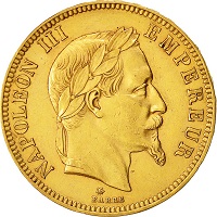 pièce 100 francs or Napoléon III