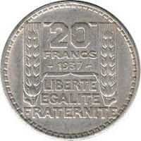 20 francs argent turin