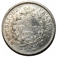 ecu de 5 francs en argent