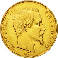 pièce 50 francs or Napoléon III