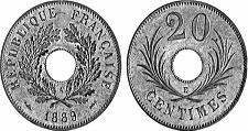 20 centimes essai 1889