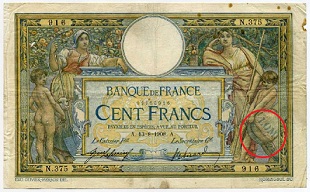 billet de 100 francs LOM 1908