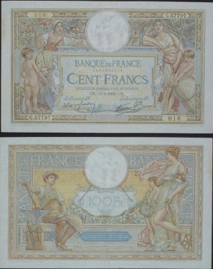 billet 100 francs luc olivier merson