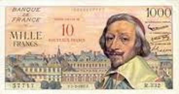 billet de 10 NF richelieu 1957