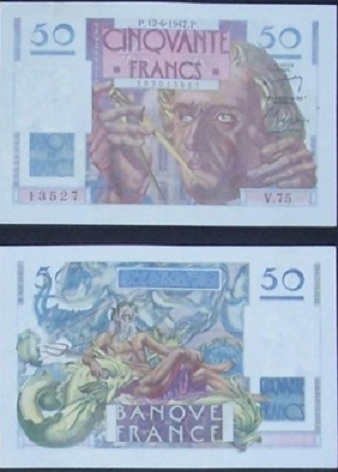 billet de 50 francs le verrier 1947